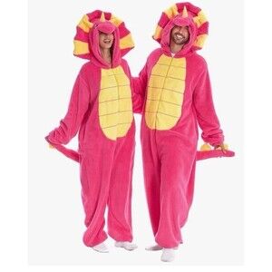 Pink Dinosaur Jumpsuit Costume Size Medium